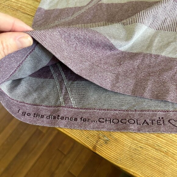 Lululemon Size 6 Purple White Striped Short Sleeve Swiftly Tech Tee Athletic - Picture 5 of 10